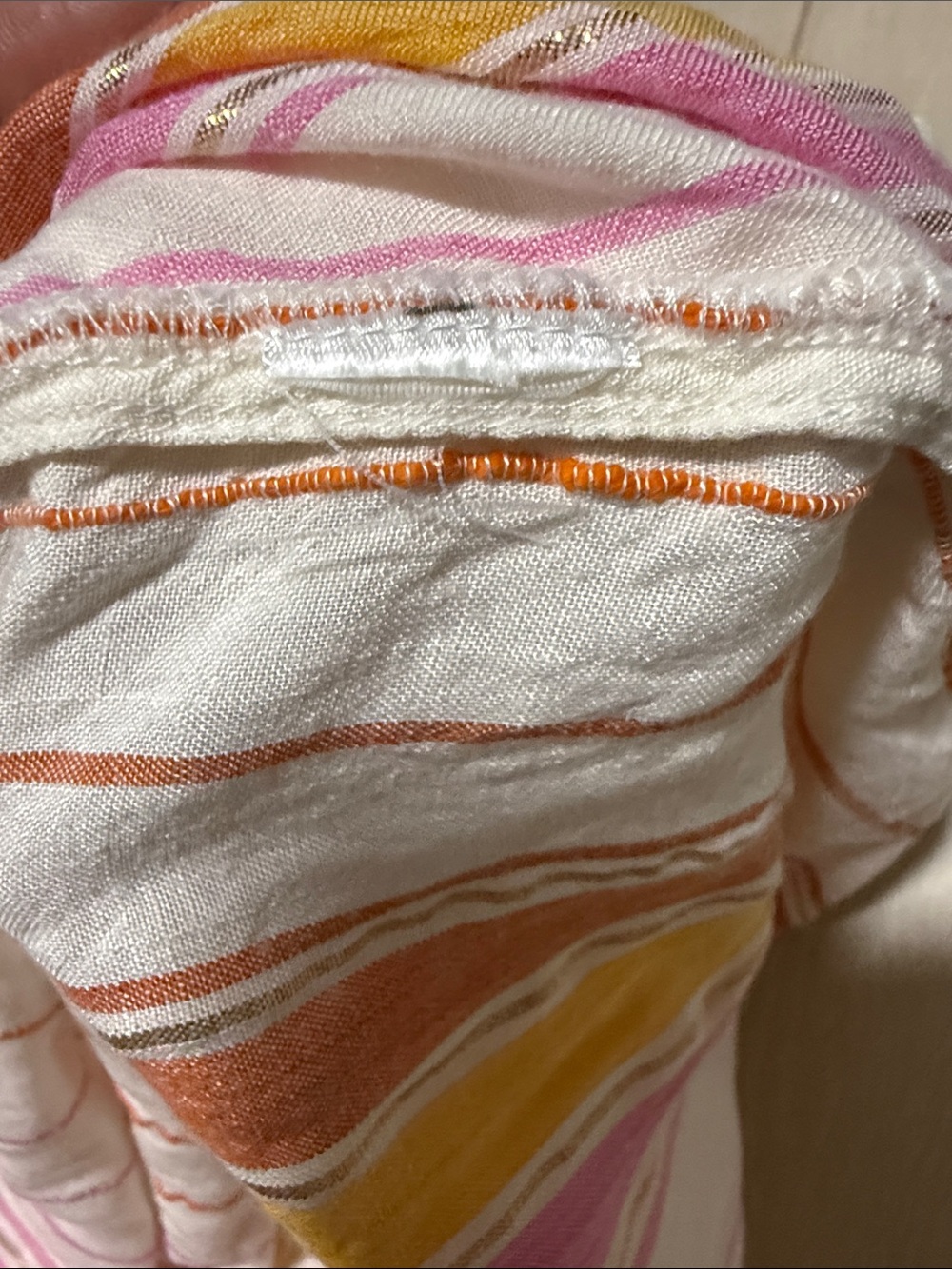 l*space Striped Halter Cover Up Lydia in White, Pink, Orange, Yellow - Picture 4 of 9